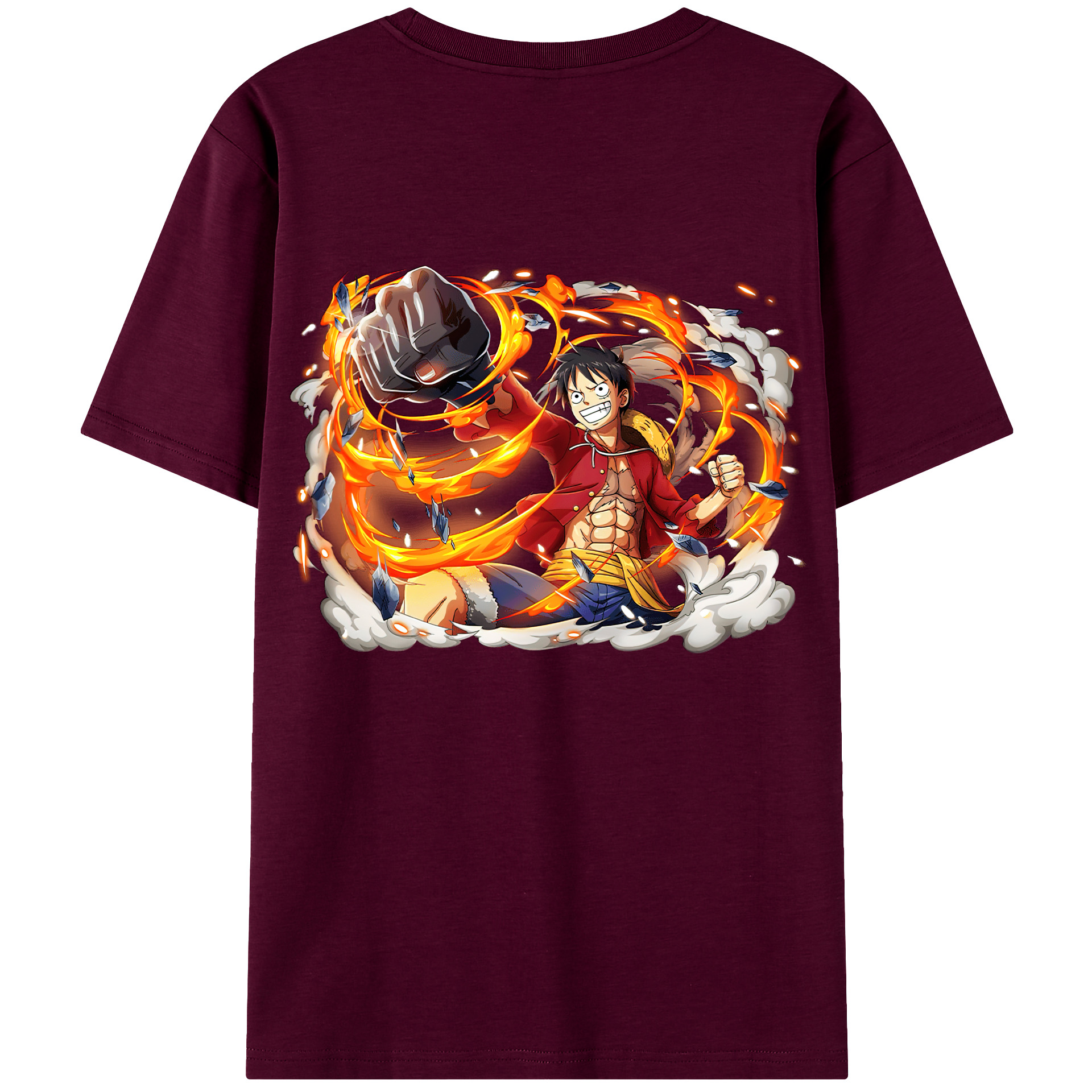 ワンピース モンキー・D・ルフィ ONE PIECE Monkey D. Luffy レディース半袖Tシャツ(バックプリント)